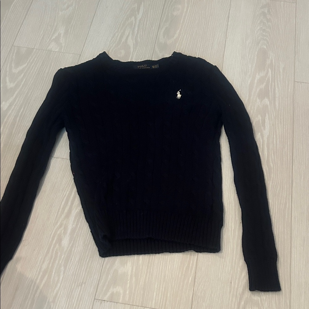 Ralph Lauren Women's Navy Cable Knit Sweater